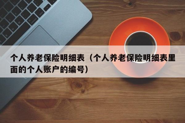 个人养老保险明细表（个人养老保险明细表里面的个人账户的编号）