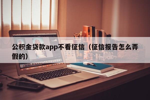公积金贷款app不看征信（征信报告怎么弄假的）