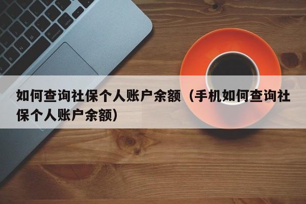 如何查询社保个人账户余额（手机如何查询社保个人账户余额）